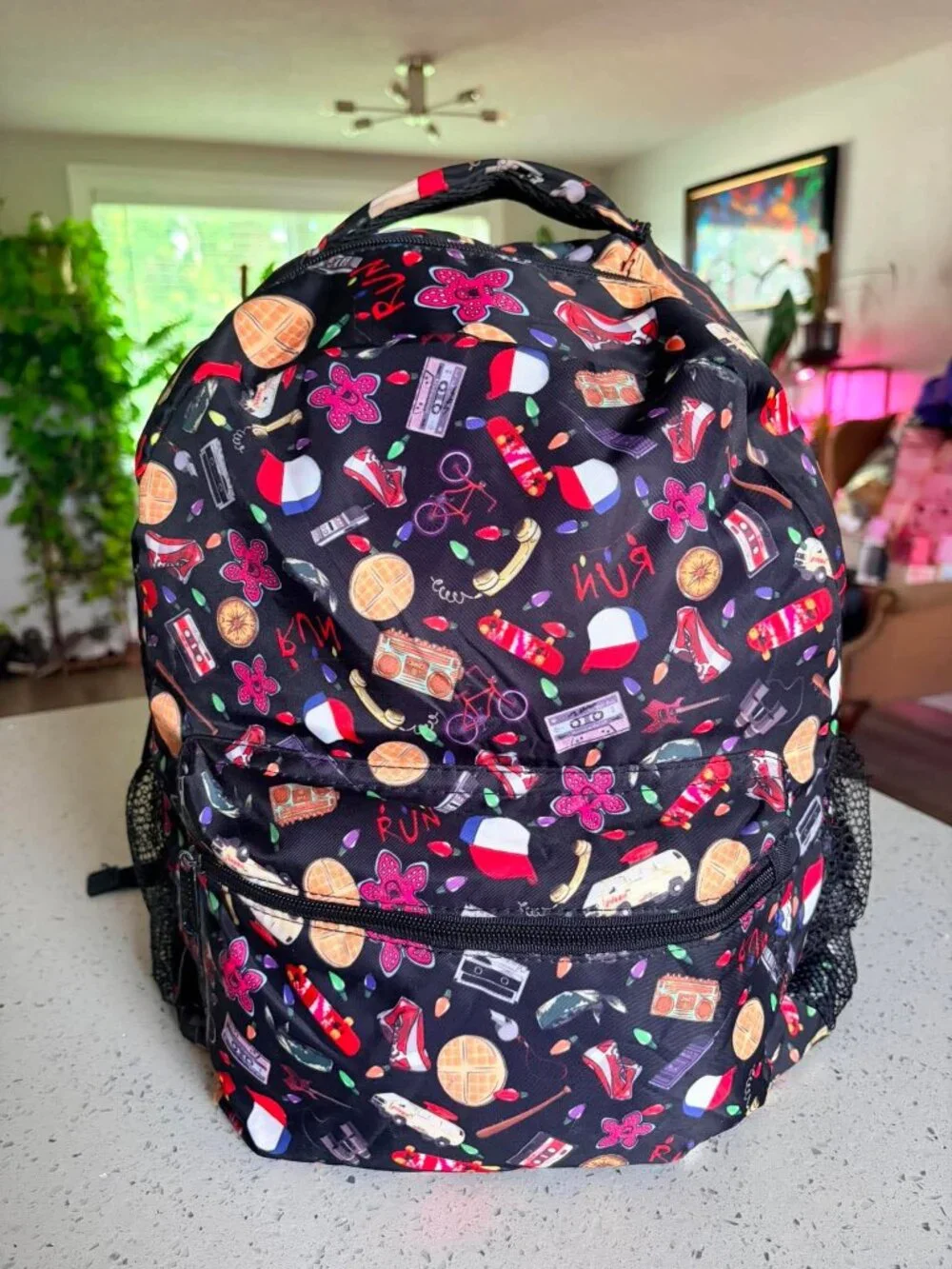 Stranger Things Inspired Allover Print Backpack 🎄🧇📼